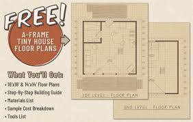 build free tiny house a frame plans