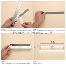 Home Garden Rechargeable Magnetic Led Strip Light Motion Sensor Cupboard Cabinet Mini Workshop Flashlights Work Lights