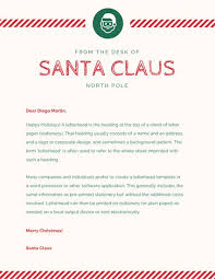Simple Cream Stripes Letter From Santa Templates By Canva