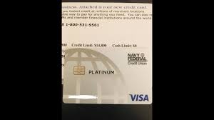 By august my score went to 650 tu 640 eq. Navy Federal Platinum Credit Card Unboxing 15k Limit Youtube