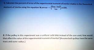 Experimental Moment Of Inertia