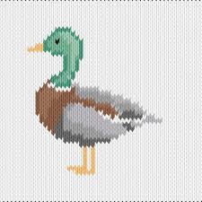 Knitting Motif And Knitting Chart Papa Duck Designed By