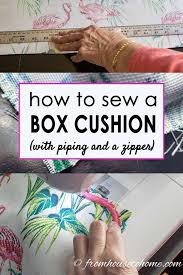 How To Sew A Box Cushion With Piping