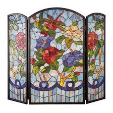 Stained Glass Fireplace Screen 40 X 34