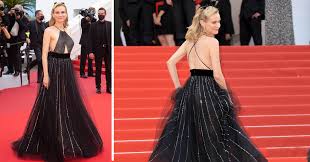 diane kruger wears black gown to cannes