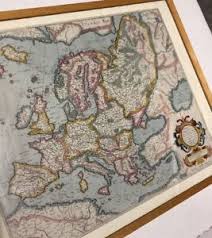 Details About Nautical Vintage Old World Map Chart Decor Europe Mercator Hondius Atlas 1663