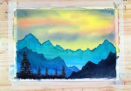 How To Paint Mountains With Watercolor