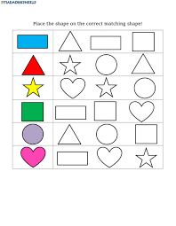 Dltk's educational activities for kids shapes worksheets. Shape Matching Worksheet