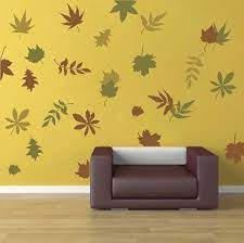 autumn leaves wall art design trendy