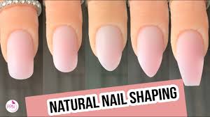 how to shape natural nails squoval
