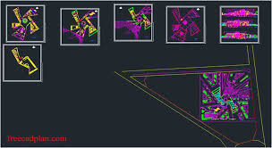 research center in autocad floor plan