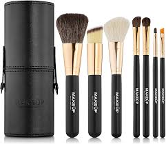 makeup brush set in black 7