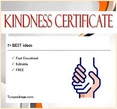 Nice list certificate this is a digital download, no items will be mailed to you. 7 Certificate Of Kindness Free Printable 2020 Ideas