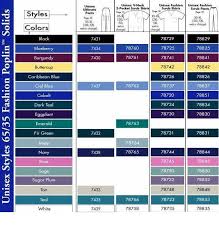 Unisex Scrubs Color Chart