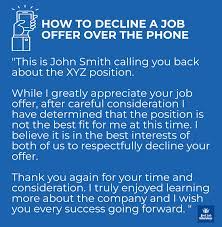 sle decline job offer letter