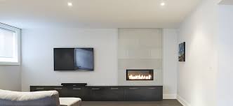 Fireplace With White Concrete Tiles