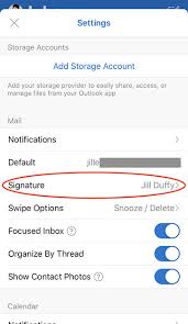 change your mobile email signature