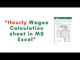 excel hourly wages format