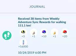 Pokemon Go Weekly Fitness Goal Level 4 (Adventure Sync Level 4) is 100 Km -  DigiStatement
