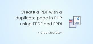 in php using fpdf and fpdi libraries