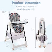 convertible high chair with reclining