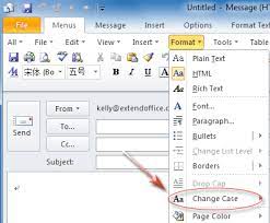 where is change case in office 2007
