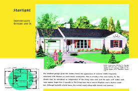 Introduction of styles such as ranch, colonial. 1950s House Plans For Popular Ranch Homes
