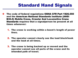 hand signals for crane operations