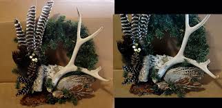 Pine Wreath Deer Antler Turkey And