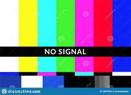 Retro No Signal Tv Test Screen Pattern Chart Stock Vector