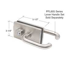 glass mounted square latch lock