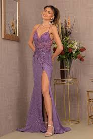 regal purple prom dress
