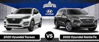 How does the hyundai santa fe compare to the hyundai tucson? 2020 Hyundai Tucson Vs 2020 Hyundai Santa Fe What Are The Differences