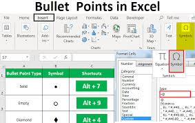 Bullet Points In Excel Top 5 Methods To Add Bullet Points