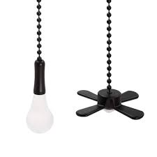 light bulb and fan pull chain set