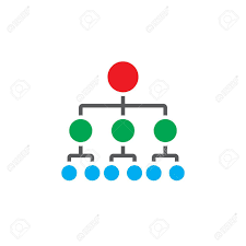 Organizational Chart Icon Vector Hierarchy Solid Logo Pictogram