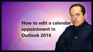 calendar appointment in outlook 2016