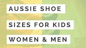 australian shoe size chart kids