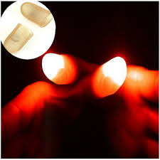 Details About 2pcs Led Magic Light Up Silicone Thumb Props Fingers Trick Lights Prank Novel