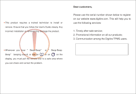 Tpms201 Tire Pressure Monitoring System User Manual Shanghai