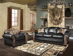 distressed leather sofa chair and ottoman