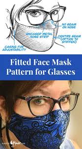 fitted face mask pattern for glasses