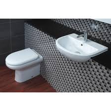 to wall wc semi recessed basin