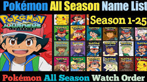 pokemon all seasons name list pokemon