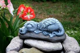 Dragon Garden Statue Big Sleeping