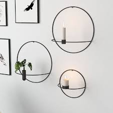 wall mounted metal 3d geometric candle
