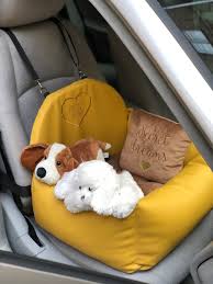 Luxury Dog Car Seat Customized Yellow