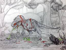 I drew this before ever having watched jurassic. Alien Vs T Rex Album On Imgur
