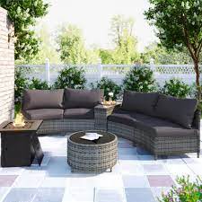 outdoor garden rattan sofa set 6