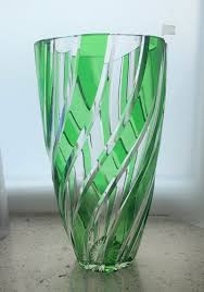 Clear Crystal Cut Glass Vase